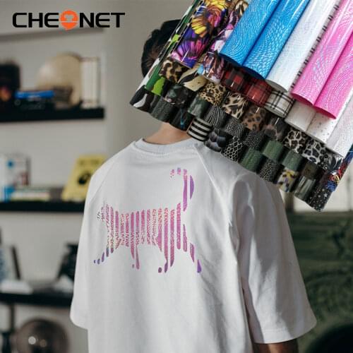 Free shipping 1 sheet 25cmx100cm Beautiful Color Leopard TPU Heat Transfer Vinyl Heat Press Machine HTV Printing DIY cloth