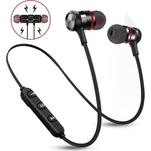 5.0 Bluetooth Wireless headphones Bass HIFI Headset Neckband Sport Stereo In-Ear With Microphone Headphones for all smartphone