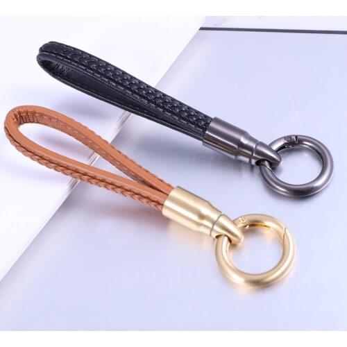 High quality genuine leather keychain simple car key chain creative sleutelhanger chaveiro llaveros hombre