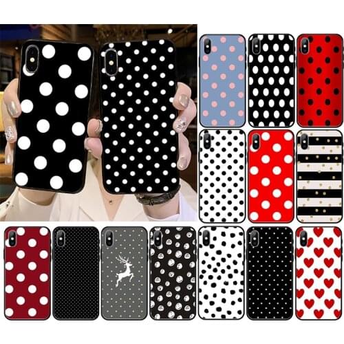 Red Black Gold Polka dots Dot Phone Case For iPhone 12 mini 12Pro Max SE2 11 11Pro XS MAX XR 7 8 6 Plus 5 5S SE