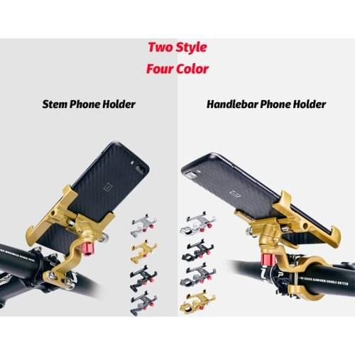 Bicycle Phone Holder 360 Degree Rotatable Handlebar Stem Aluminum Motorcycle Mount For Mobile Phone GPS Phone Stand MTB Bike