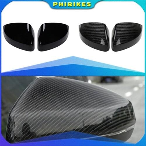 For Audi A3 S3 8V RS3 2013 2014 2015 2016 2017 2018 2019 RearView Mirror Case Cover Carbon fiber pattern or Black Cover