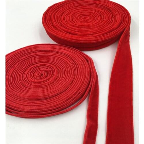 9/19mm Double Face Nylon Red Velvet Ribbon Wedding Party Decoration Handmade Gift Wrapping t DIY Christmas 1/3/5Yard