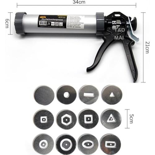 Pottery Tools Hollow Mud Stick Extruder Set DIY 11 Kinds of Soft Hollow Mud Stick Handheld Mud Squeezing Gun Clay Modeling Tool