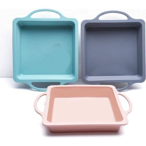 Square Silicone Cake Mold Bread Oven Baking Pan Confectionery Steamed Pastry Bakeware Cake Bakery Decorating Mould Dessert Tools