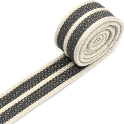 1.5"Grey Ribbons Webbing Belt Leash Ribbon Dog Collar Webbing Thickened Cotton Belt Bag Webbing Knit Tape Ribbon for Bag Strap