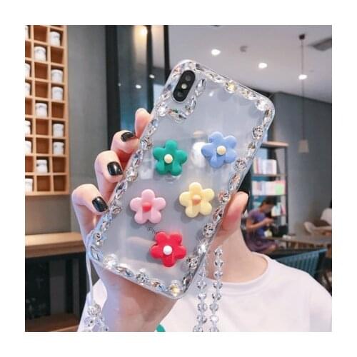 LaMaDiaa Rhinestone Clear Phone Case For Huawei P40 P10 P20 P30 Lite Plus Mate 30 10 20 Lite Pro Plus Transparent Cover Cases