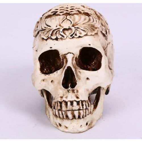 Skull Decor Mongolian Head Replica Model Realistic Lifesize 1:1 Resin Human Skull Home Decoration Arts & Crafts Supplies