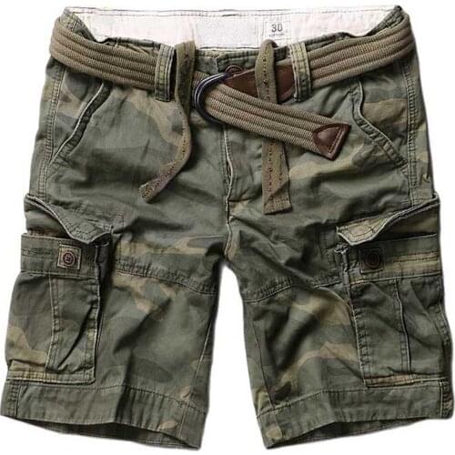 Trendy Mens Camouflage Shorts Premium Cargo Shorts Casual Military Style Multi Pockets Shorts Big Size Man Clothing Summer Wear