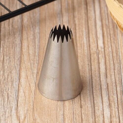 #6FT Large Size Open Star Piping Nozzle Cake Decorating Pastry Icing Tips Bakeware Kitchen Cookies Tools Stainless Steel