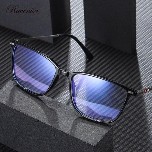 RAVENISA Luxury Fashion Optical Glasses For Men Suqare TR90 Frame Blue Light Blocking Lenses Computer Women Eyeglasses