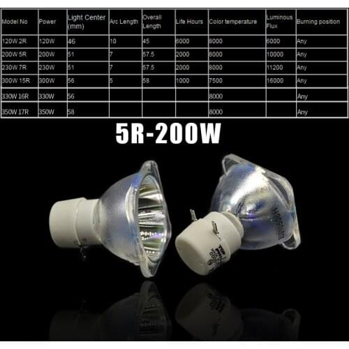 Original 200W Lamp MSD Platinum 5R For Beam 200W Sharpy Moving head beam light bulb stage light for Philips