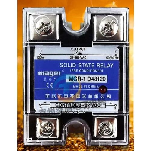 Mager Genuine new original Single-phase SSR single-phase solid-state relay DC control DC AC220V MGR-1 D48120 120A
