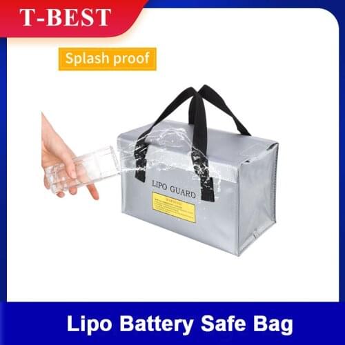 Handheld Portable Explosionproof Lipo Battery Safe Bag Guard Fireproof Fiberglass Inside Large Capacity Storage Case Pouch