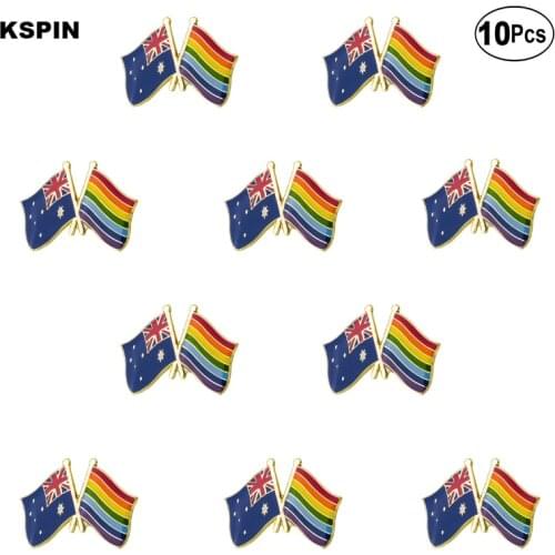 Rainbow Australia Lapel Pin Flag badge Brooch Pins Badges 10Pcs a Lot