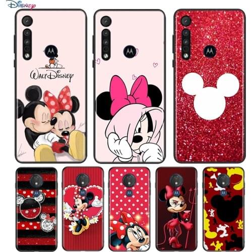 Red Mickey Minnie For Motorola G9 G8 G Stylus Power One Fusion Hyper Edge E7 E6 5G Plus Play Lite Soft Phone Case