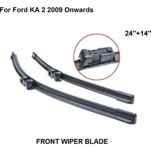 Wiper Blade For Ford KA 2 2009 Onwards 24''+14'' high quality Windscreen Natural Rubber Car Accessories