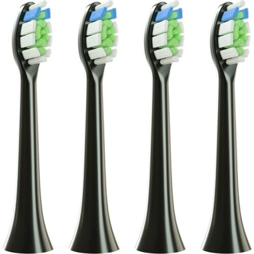 4PCS Replacment For Philips FlexCare HX6064/14 Electric Toothbrush Heads Clean DuPont Soft Bristle Brush Nozzles Vacuum Head