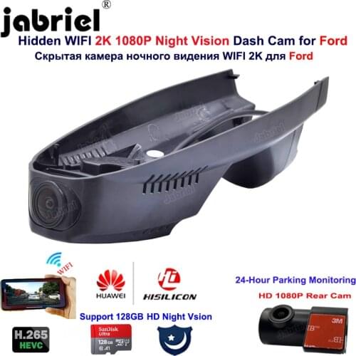 2K Wifi Hisilicon Dash Cam Car DVR Camera recorder For Ford Escape mk2 mk3 c520 cx482 For Ford Kuga mk2 mk3 c520 cx482 2012-2021