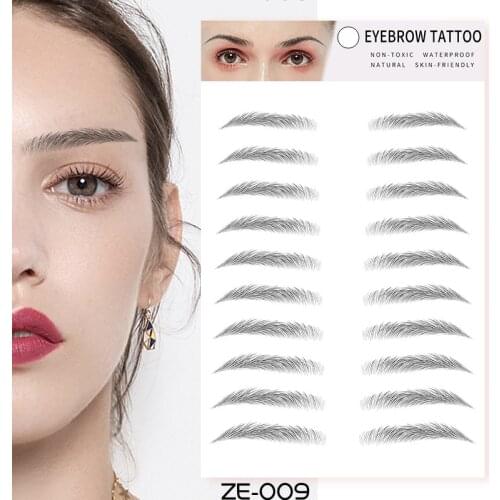 6D Hair Like Eyebrows Makeup Waterproof Eyebrow Tattoo Sticker Long Lasting Natural Fake Stickers Makeup False Eyebrows Stickers