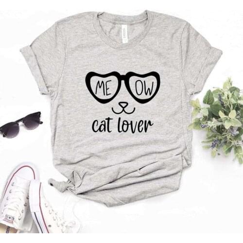 Meow Cat Lover Print Women tshirt Cotton Casual Funny t shirt Gift Lady Yong Girl Top Tee R628