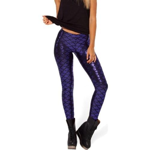 Mermaid Fish Scale Shiny Leggings Women 2021 Print Overiszed Leggging Sexy Dance Club Multicolors Plus Size Jeggings Streetwears