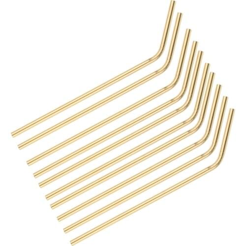 10 Pieces Reusable Metal Drinking Straws / Food-Grade Stainless Steel Straw