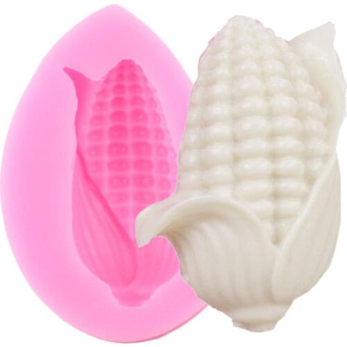 3D Corn Silicone Mold Clay Resin Mould Cupcake Topper Fondant Molds DIY Cake Decorating Tools Candy Chocolate Gumpaste Moulds