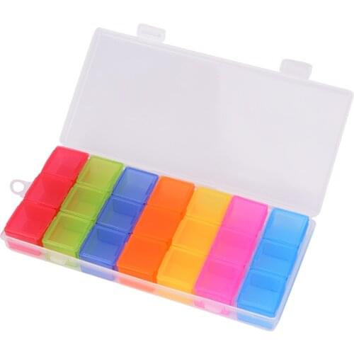 5 Styles Weekly Pill Box Portable Slots 7 Days Medicine Container Tablet Storage Organizer Holder Refillable Case Pill Box