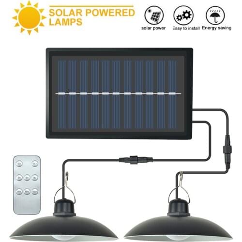 Retro Lampshade Large angle lighting Solar Pendant Light Outdoor Indoor Solar Lamp Cable Suitable for courtyard, garden, indoor