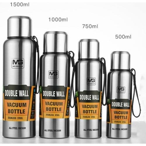 High capacity water bottle Thermos Stainless steel travel mug Portable With cover Insulated Cup for Outdoor tumbler coffee mug
