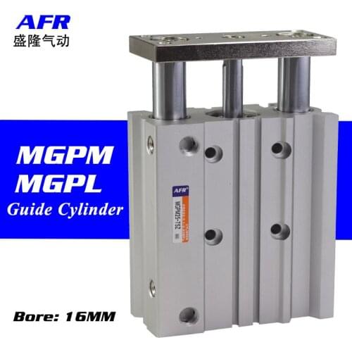 BORE 16mm MGPM16-25Z MGPM16-30Z Thin cylinder with rod Three axis three bar Pneumatic components MGPL16-25Z MGPL16-30Z