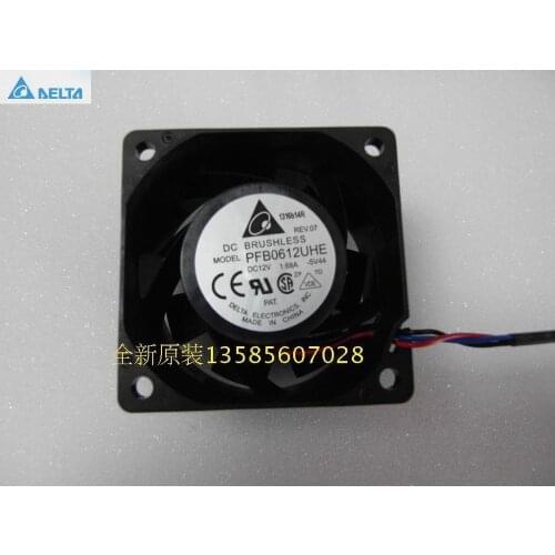 For delta PFB0612UHE 6038 60*60*38mm 12V 1.68A blower fan air flow 12000RPM 67.85CFM