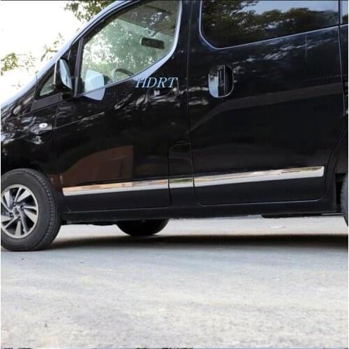 For Nissan NV200 2018 6PCS Car ABS Chrome Exterior Car Side Door Body Trim Molding Accessories Side Cover Trim