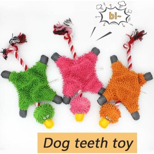 Pet Dog Sound Toy Puppy Teeth Plush Duck Chew Toys Dog Supplies Toothbrush Pets Accessories Durable Squeaky Chihuahua Stuff