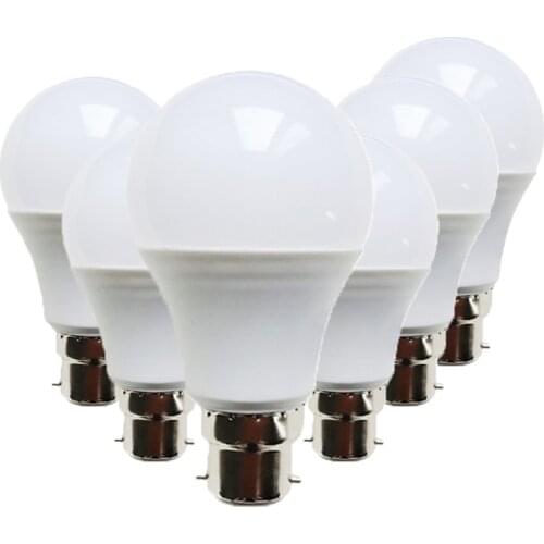 Cool White LED Bulb Bayonet Pack of 6 LED Lampada 21w 18w 15w 12w 9w 6w Ampoule Led Lampe Lustre Suspension Moderne For Indoor