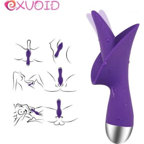 EXVOID Male Tongue Masturbator Tongue Vibrator Silicone Sex Toys for Women Breast G-spot Massager Adult Products Oral Licking