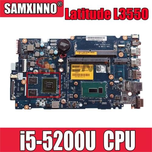 Original Laptop motherboard For DELL Latitude L3550 i5-5200U Mainboard CN-08GJR6 08GJR6 LA-B072P SR23Y N15S-GM-S-A2 DDR3