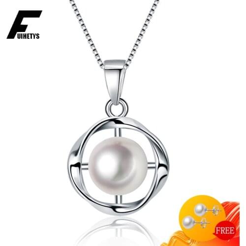 Bali Jelry 925 Silver Necklace Freshwater Pearl Pendant Fashion Jewelry Accessories for Women Wedding Engagement Drop shipping