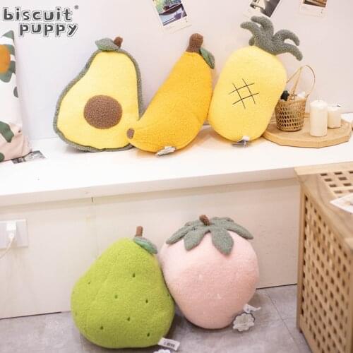 35CM Fruit Avocado Pineapple Pear Strawberry Banana Plush Toy Baby Sleeping Appease Pillow Children Birthday Gift Home Decor