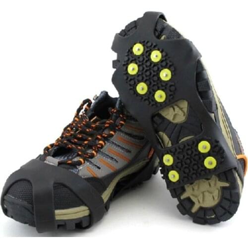 Outdoor Mountain Climbing 10 Tooth Crampons Non-slip Shoe Covers Mountaineering Ice Snow Gripper Overshoes Spike Grips Cleats