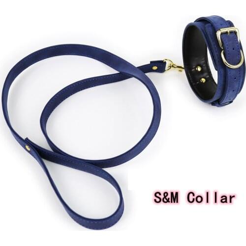 Sexy Leather Bondage Strap of Punk Slave Collar Choker Necklace Goth Jewelry with Traction Rope for Men Women Party Club Costume