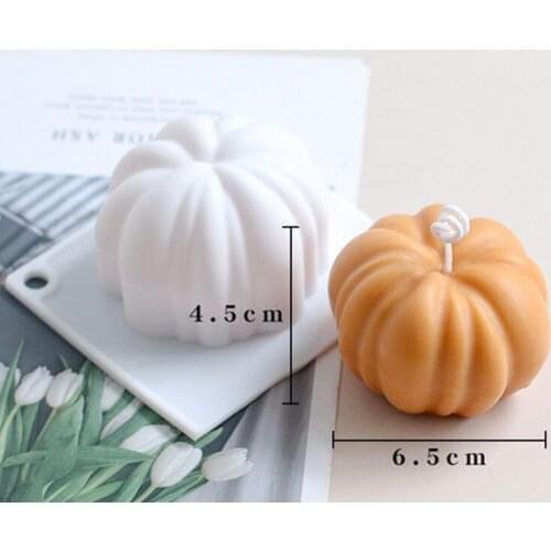 3D Mini Pumpkin Shape Candle Silicone Mold Aromatherapy Resin Mold Creative Halloween Candle Soap Making Home Decor