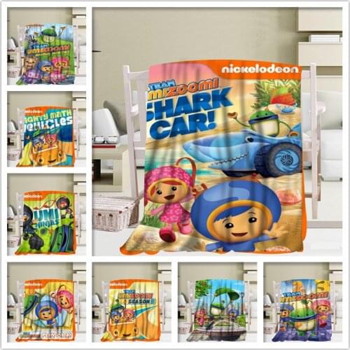Custom Team Umizoomi Hot Sale Blanket TR/ Flannel Fleece Fabric Blanket New Year Decoration Comfortable Warm Super Soft Bedroom