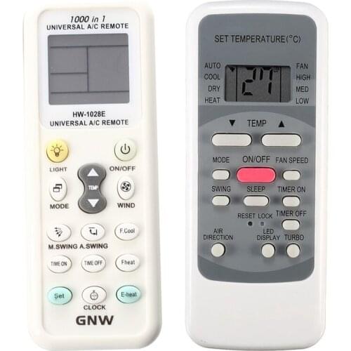 2 Pcs Universal LCD Screen A/C Remote Controller For Air Conditioner K-1028E For Midea R51D R51M R51E RG51113/BGCE