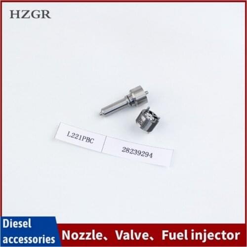 HZGR Injector high quality Repair Kit 28239294 control Valve& L221PBC common rail Nozzle for injector BEBE4C00001