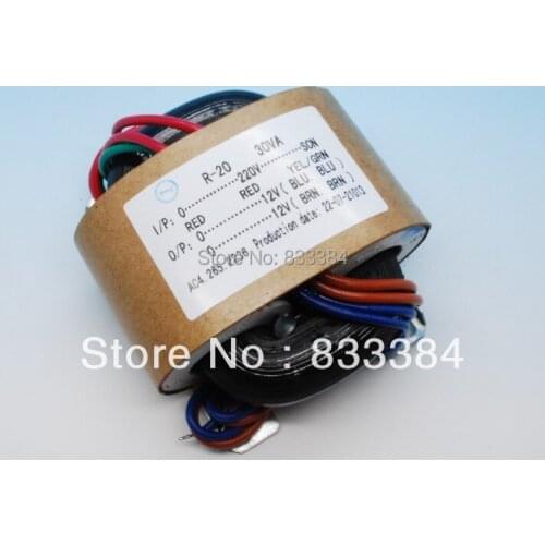 High quality 30W 230V/115v R Core Transformer for pre-amp 9V+9V 15V+15V (suitable for DAC,Preamp,Headphone amp) free shiping