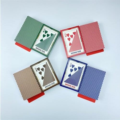 2pcs / Lot 4 Colors PVC Poker Playing Cards Plastic Waterproof Frosting Baccarat Texas Hold'em Pokers Card Game Entertainment