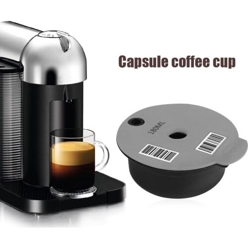 60/180ml Coffee Capsule Filter Cup with Spoon Brush for Bosch-s Tassimoo Coffee Machines Coffee Capsules Coffeeware Accessories