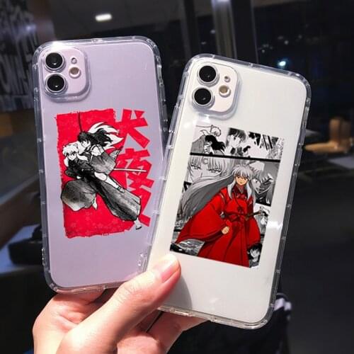 Japan Anime Inuyasha Higurash Clear Phone Case For iPhone 11 12 Pro XS Max X XR 8 7 SE20 6Plus Cartoon Soft Silicone Cover Shell